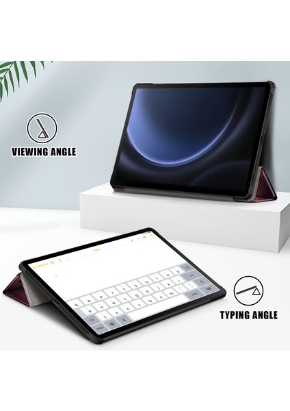 Samsung Galaxy Tab S9 Fe SM X510 SM X516 Üç Katlı Stand Desen Baskı Gece Vakti Tablet Kılıfı (Yurt Dışından) indirimleri