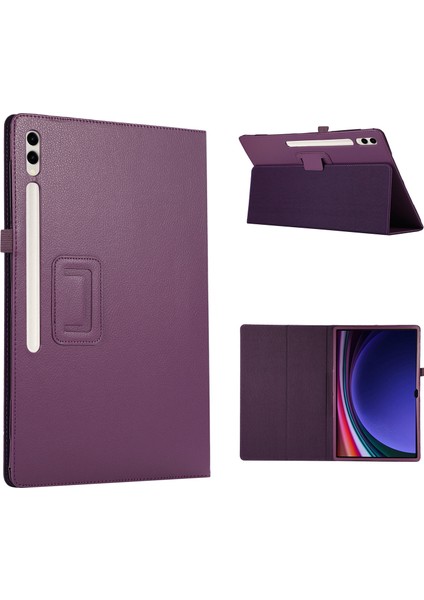 Samsung Galaxy Tab S9 Ultra Pu Deri Iki Katlı Stand Tablet Kılıfı (Yurt Dışından)