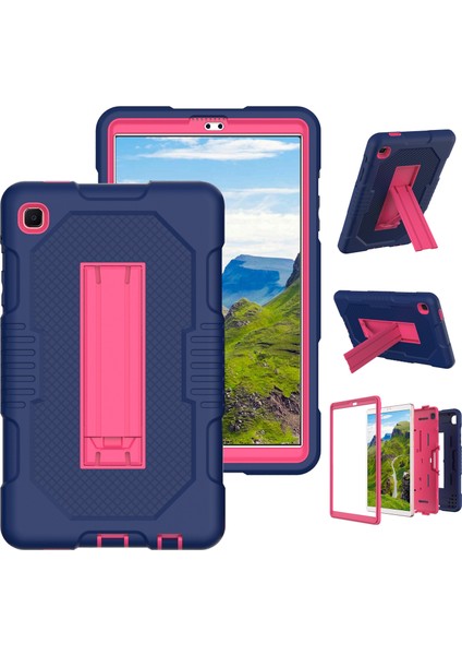 Seashell Digital Samsung Galaxy Tab A7 Lite 8.7 Inç T225 T220 (2021) Kontrast Pc Tpu Silikon Kick Stand Hibrit Lacivert Tablet Kılıfı (Yurt Dışından)