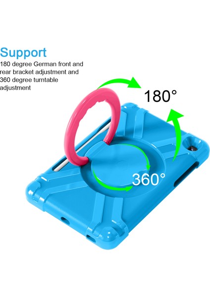 360° Dönebilen Pc Silikon Özel Samsung Galaxy Tab S6 Lite Kickstand Tablet Kılıfı (Yurt Dışından)