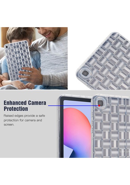 Samsung Galaxy Tab S6 Lite (2024 2022 (2020) P610 P615 Ice Cube Şeffaf Tpu Şeffaf Tablet Kılıfı (Yurt Dışından)