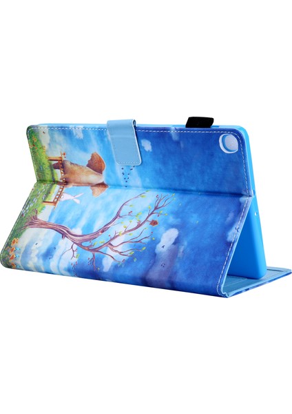 Desen Baskı Standı Deri Samsung Galaxy Tab S5E SM T720 SM T725 TREE Hayvanlar Tablet Kılıfı (Yurt Dışından) indirimleri