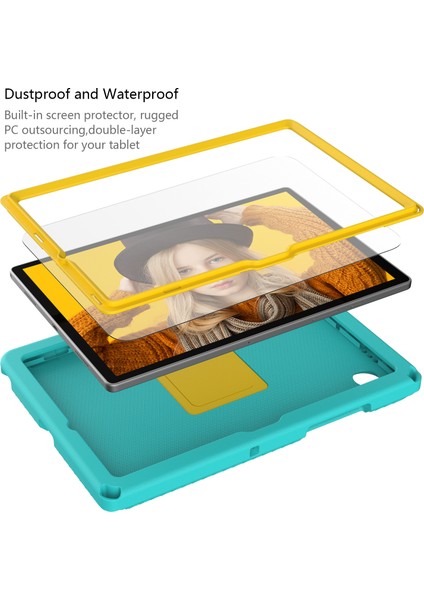 Samsung Galaxy Tab A8 10.5 (2021) Omuz Askılı Eva Su Geçirmez Ekran Filmi Tablet Kılıfı (Yurt Dışından)