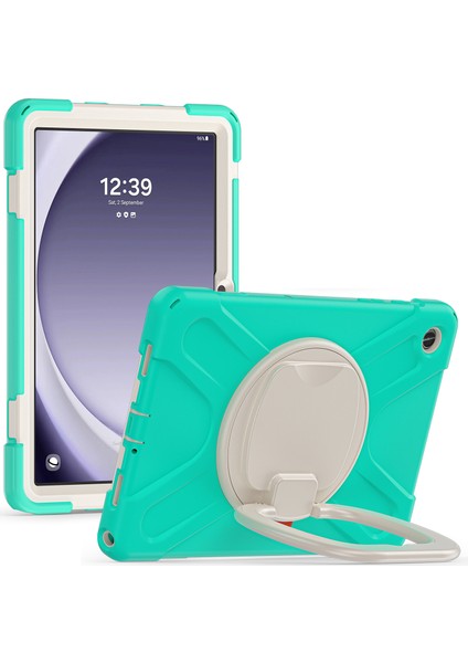 Seashell Digital Samsung Galaxy Tab A9 Case Pc Silikon Dönen Kickstand Nane Tablet Kılıfı (Yurt Dışından)