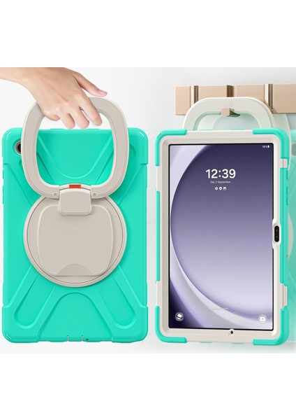 Seashell Digital Samsung Galaxy Tab A9 Case Pc Silikon Dönen Kickstand Nane Tablet Kılıfı (Yurt Dışından)