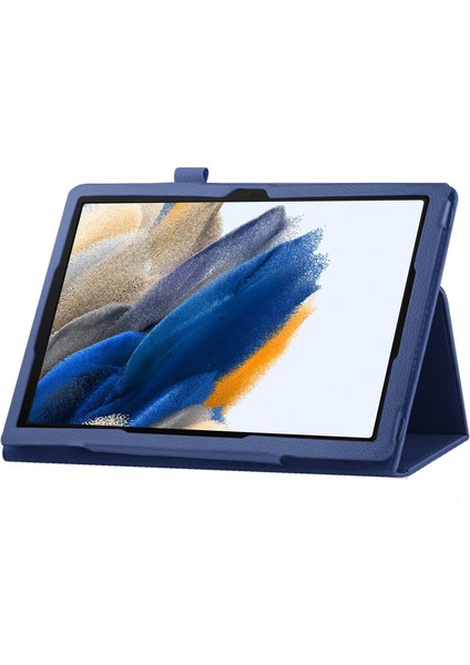 Samsung Galaxy Tab A8 10.5 (2021 2022) Litchi Doku Otomatik Uyandırma uyku Pu Deri Koruyucu Tablet Kılıfı (Yurt Dışından)