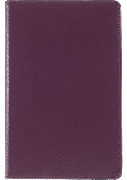 Samsung Galaxy Tab A7 10.4 (2020 2022) 360 Derece Dönen Standlı Elastik Sabitleme Bantlı Arkada Orta Boş Deri Tablet Kılıfı (Yurt Dışından)