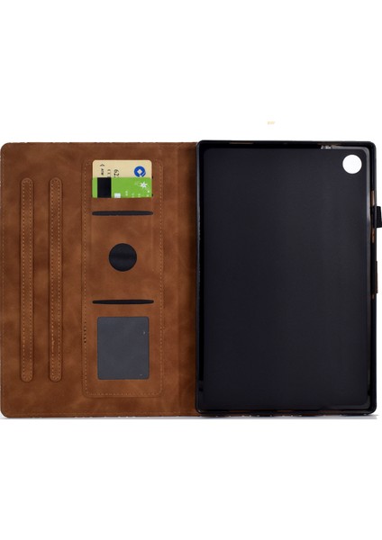 Samsung Galaxy Tab A8 10.5 (2021) X200 X205 (2022) Kart Tutucu Deri Tablet Kılıfı (Yurt Dışından)
