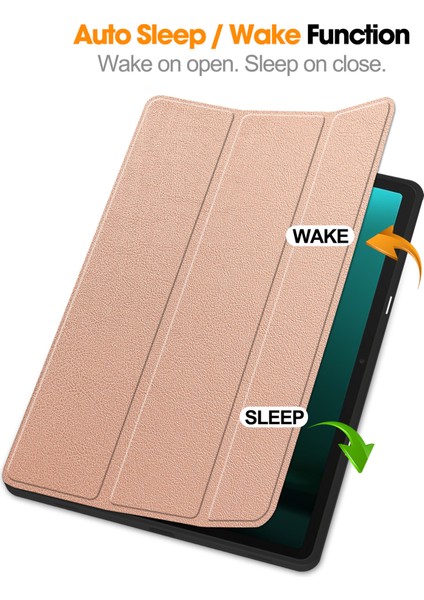 Samsung Galaxy Tab S9 Fe tab S9 Pu Deri Tpu Kalem Tutucu Otomatik Uyku uyandırma Tablet Kılıfı (Yurt Dışından)