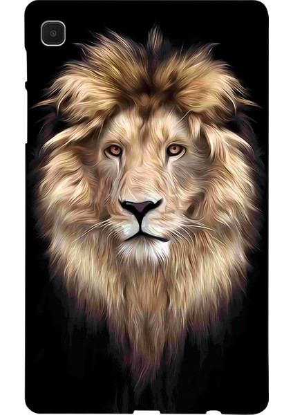 Samsung Galaxy Tab A7 Lite 8.7 Inç Tpu Desen Baskı İnce Koruyucu Aslan Tablet Kılıfı (Yurt Dışından)