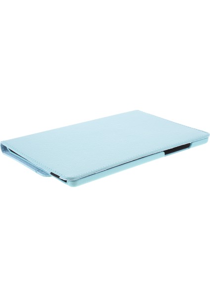 Samsung Galaxy Tab A7 10.4 (2020 2022) 360 Derece Dönen Standlı Elastik Sabitleme Bantlı Arkada Orta Boş Deri Tablet Kılıfı (Yurt Dışından)