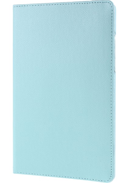 Samsung Galaxy Tab A7 10.4 (2020 2022) 360 Derece Dönen Standlı Elastik Sabitleme Bantlı Arkada Orta Boş Deri Tablet Kılıfı (Yurt Dışından)