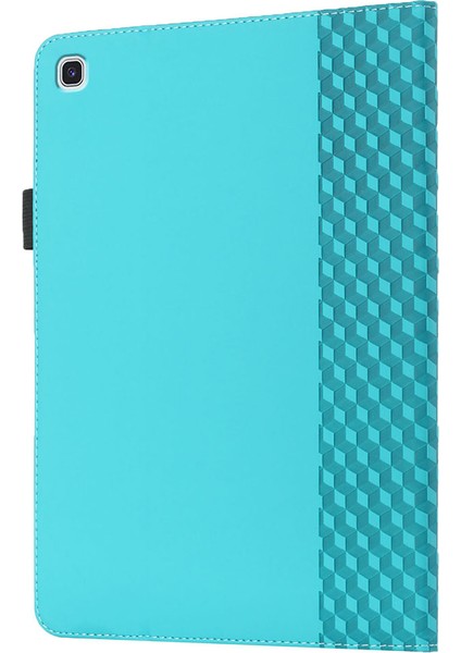 Eşkenar Dörtgen Baskı Tam Koruyucu Cilt Dokunmatik Pu Deri Koruyucu Samsung Galaxy Tab A 8.0 WI FI(2019)SM T290 Kart Yuvaları Tablet Kılıfı (Yurt Dışından)
