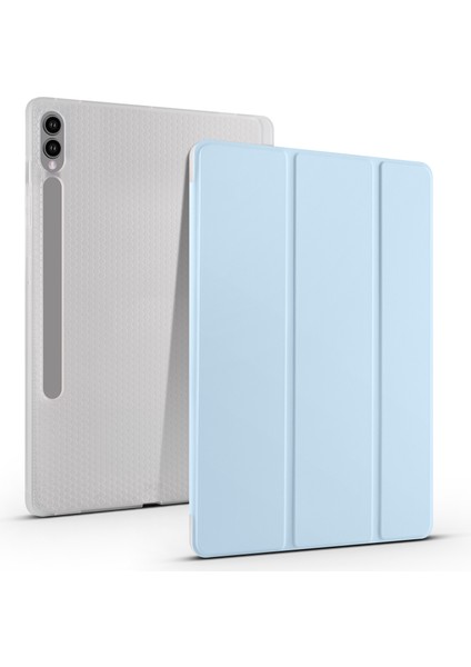 Samsung Galaxy Tab S9 Pu Şeffaf Tpu Arka Kalem Yuvası Tablet Kılıfı (Yurt Dışından)
