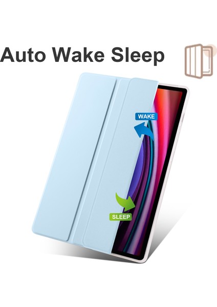 Samsung Galaxy Tab S9 Pu Şeffaf Tpu Arka Kalem Yuvası Tablet Kılıfı (Yurt Dışından)