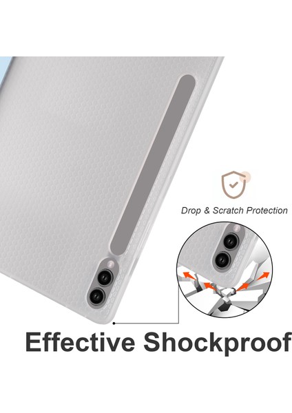 Samsung Galaxy Tab S9 Pu Şeffaf Tpu Arka Kalem Yuvası Tablet Kılıfı (Yurt Dışından)