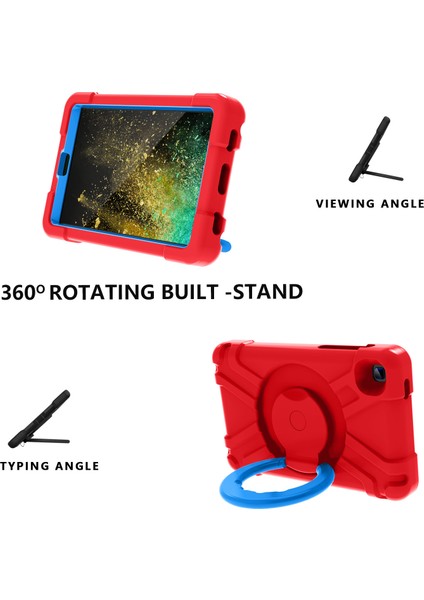 360° Dönebilen Tekme Standı Koruyucu Hibrit Samsung Galaxy Tab A7 Lite 8 7 Inç Tablet Kılıfı (Yurt Dışından)