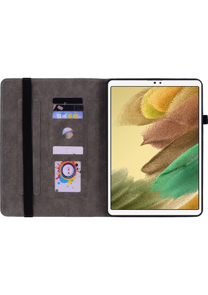 Samsung Galaxy Tab A7 Lite 8.7 Inç Baskılı Pu Deri Katlanabilir Standı Kalem Tutucu Tablet Kılıfı (Yurt Dışından)