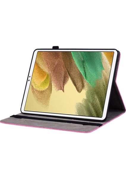 Samsung Galaxy Tab A7 Lite 8.7 Inç Baskılı Pu Deri Katlanabilir Standı Kalem Tutucu Tablet Kılıfı (Yurt Dışından)