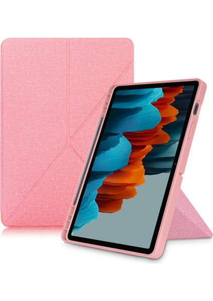 Origami Standı Güçlü Mıknatıs Deri Akıllı Kalem Yuvası Samsung Galaxy Tab S7 T870 T875 TAB S8 Tablet Kılıfı (Yurt Dışından)