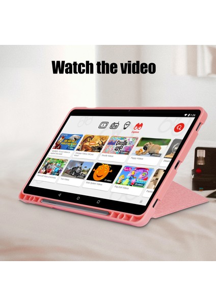 Origami Standı Güçlü Mıknatıs Deri Akıllı Kalem Yuvası Samsung Galaxy Tab S7 T870 T875 TAB S8 Tablet Kılıfı (Yurt Dışından)