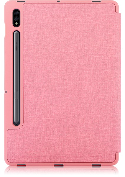 Origami Standı Güçlü Mıknatıs Deri Akıllı Kalem Yuvası Samsung Galaxy Tab S7 T870 T875 TAB S8 Tablet Kılıfı (Yurt Dışından)