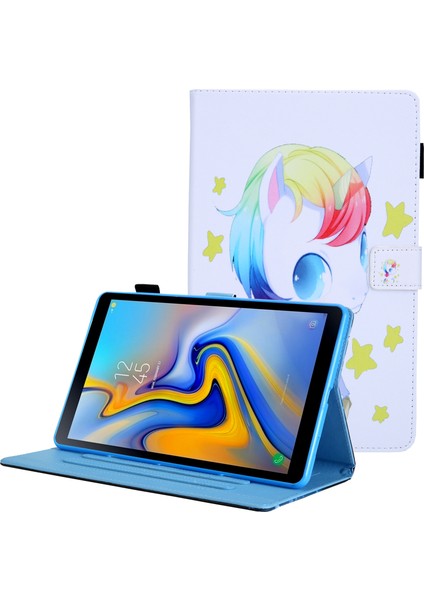 Desen Baskı Standı Deri Samsung Galaxy Tab A8 10.5 (2021) SM X200 X205 A8 10.5 (2022) BEBEK Unicorn Tablet Kılıfı (Yurt Dışından)