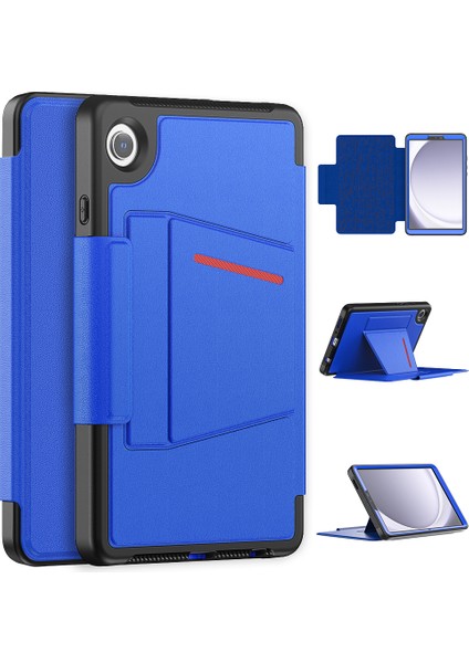 Samsung Galaxy Tab A9 SM X110 X115 Kart Tutucu Deri Tablet Kılıfı (Yurt Dışından)