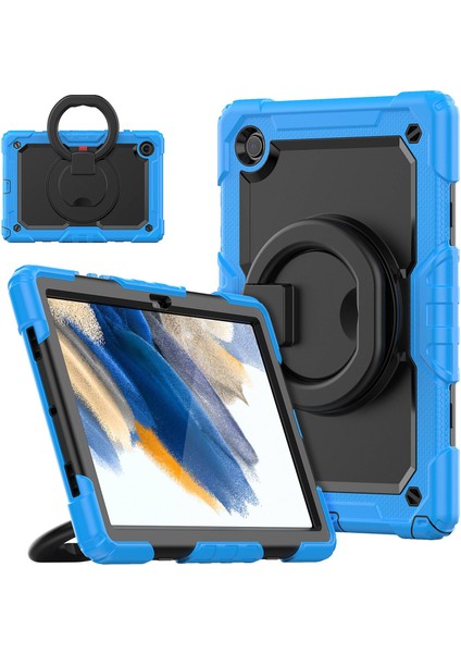 Samsung Galaxy Tab A8 10.5 (2021 2022) Silikon Pc Hibrit Ekran Çerçevesi Dahili Ekran Koruyucu Standı Tablet Kılıfı (Yurt Dışından)