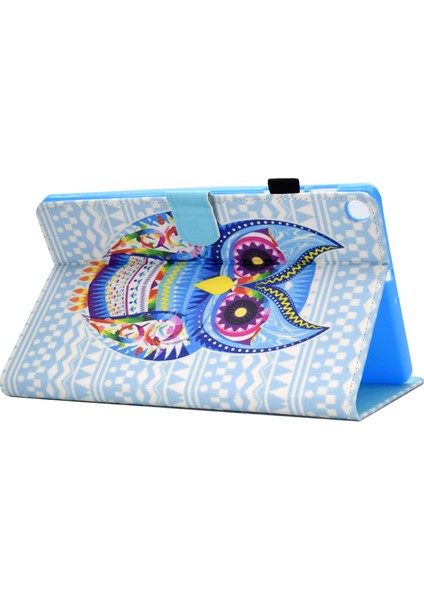 Desen Baskı Deri Kart Tutucu Samsung Galaxy Tab S6 Lite (2020) P610 P615 (2022 2024) OWL Tablet Kılıfı (Yurt Dışından)