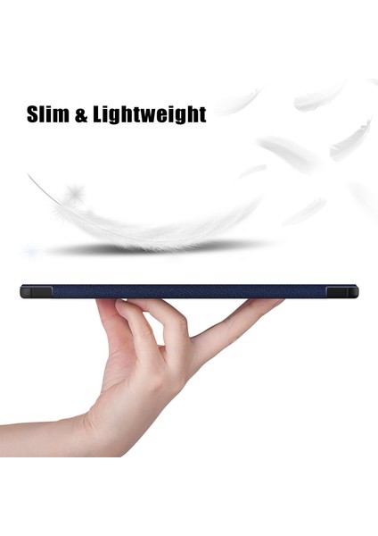 Samsung Galaxy Tab S9 Pu Deri Üç Katlı Stand Otomatik Uyandırma uyku Akıllı Tablet Kılıfı (Yurt Dışından)