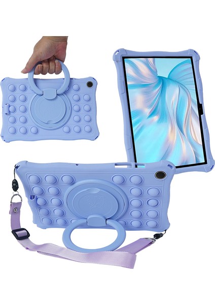 Samsung Galaxy Tab A9 Pop Kacık Pc Silikon El Kavrama Tablet Kılıfı (Yurt Dışından)