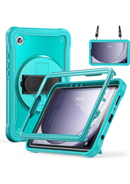 Samsung Galaxy Tab A9 El Kayışı Omuz Askısı Tablet Kılıfı (Yurt Dışından)