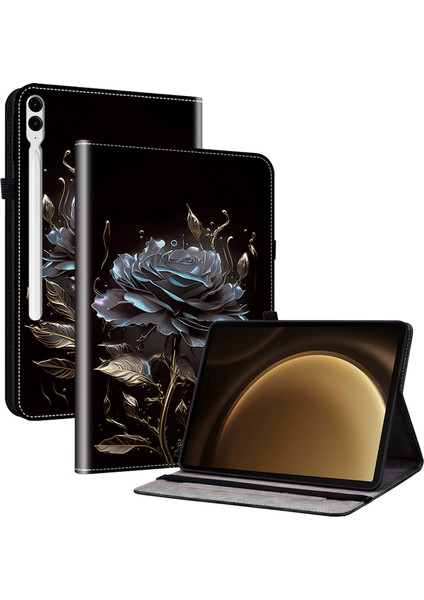 Samsung Galaxy Tab S9 tab S9 Fe Çevirme Desen Baskı Kartı Tutucu Tablet Kılıfı (Yurt Dışından)