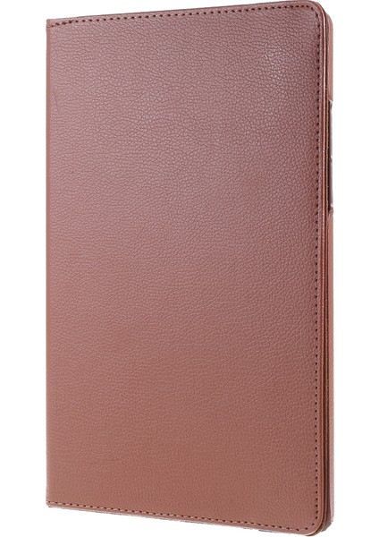 Samsung Galaxy Tab A7 10.4 (2020 2022) 360 Derece Dönen Standlı Elastik Sabitleme Bantlı Arkada Orta Boş Deri Tablet Kılıfı (Yurt Dışından)