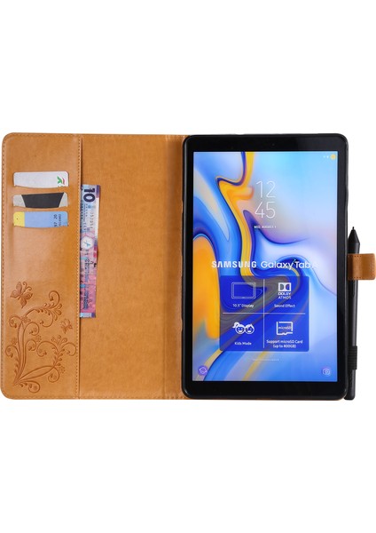 Serisi Künye Deri Mobil Aksesuar Samsung Galaxy Tab A 10.5 (2018) T590 T595 T597 Tablet Kılıfı (Yurt Dışından)