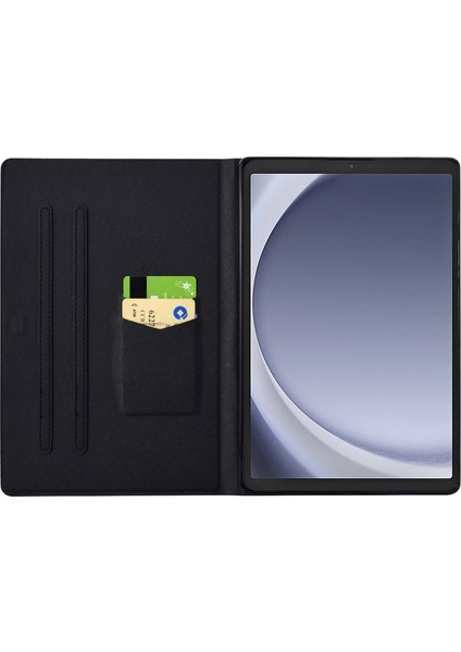 Samsung Galaxy Tab A9 Pu Deri Desenli Otomatik Uyandırma uyku Ananas Tablet Kılıfı (Yurt Dışından)