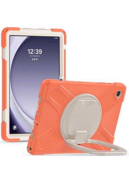 Samsung Galaxy Tab A9 Pc Dönen Kickstand Mercan Silikon Tablet Kılıfı (Yurt Dışından)