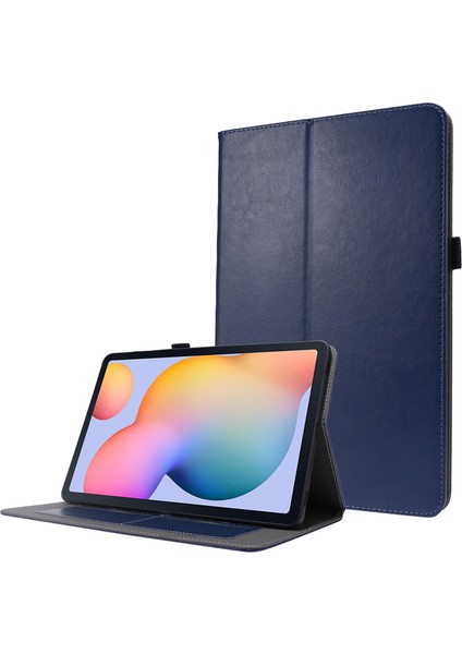 Crazy Horse Koruyucu Kart Yuvası Standı Deri Samsung Galaxy Tab S7 s8 Tablet Kılıfı (Yurt Dışından)
