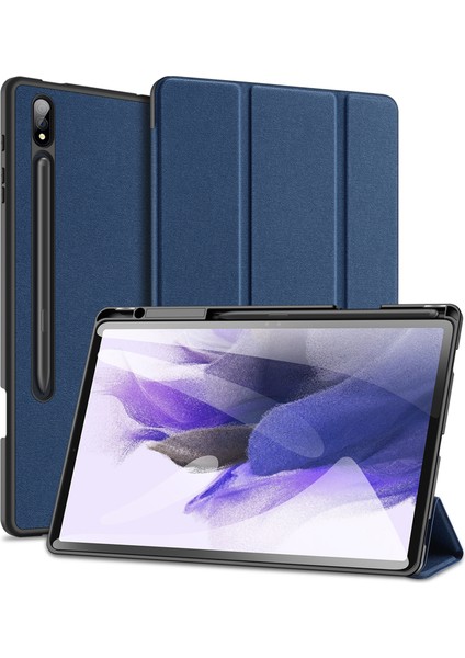 Samsung Galaxy Tab S9 Pu Deri Üç Katlı Stand Folyo Tablet Kılıfı (Yurt Dışından)
