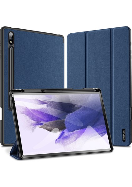 Samsung Galaxy Tab S9 Pu Deri Üç Katlı Stand Folyo Tablet Kılıfı (Yurt Dışından)