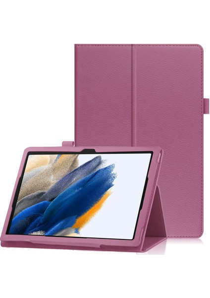 Samsung Galaxy Tab A8 10.5 (2021 2022) Litchi Doku Otomatik Uyandırma uyku Pu Deri Koruyucu Tablet Kılıfı (Yurt Dışından)