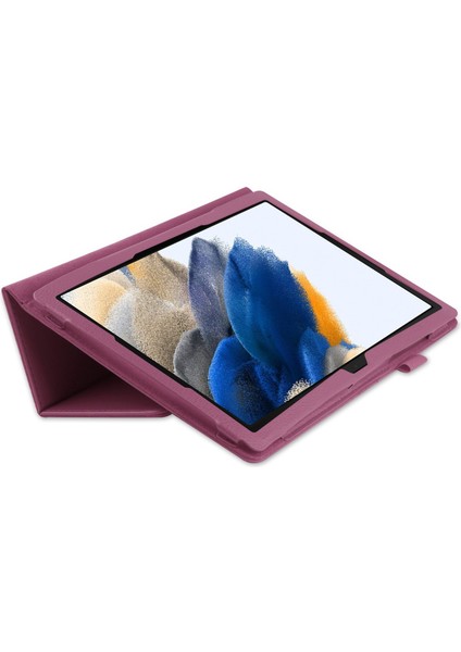 Samsung Galaxy Tab A8 10.5 (2021 2022) Litchi Doku Otomatik Uyandırma uyku Pu Deri Koruyucu Tablet Kılıfı (Yurt Dışından)