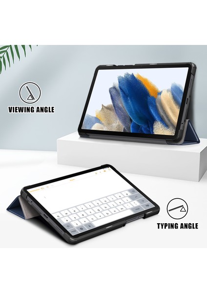 Samsung Galaxy Tab A9 X115 Pu Deri Üç Katlı Stand Tablet Kılıfı (Yurt Dışından)