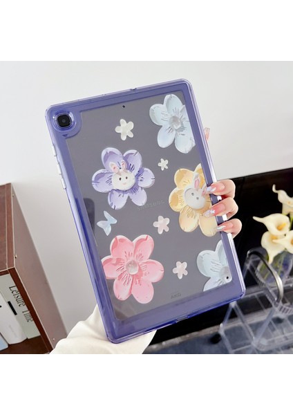 Samsung Galaxy Tab S6 Lite (2024 2022 (2020) P610 P615 Yağlıboya Çiçek Çiçek Tavşan Tablet Kılıfı (Yurt Dışından) fiyatları