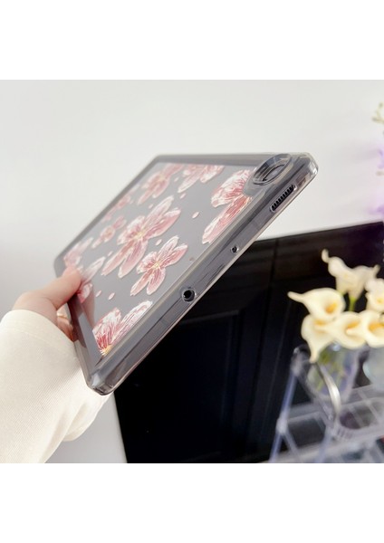 Samsung Galaxy Tab S6 Lite (2024 2022 (2020) P610 P615 Yağlıboya Çiçek Çiçek Tavşan Tablet Kılıfı (Yurt Dışından) indirimleri