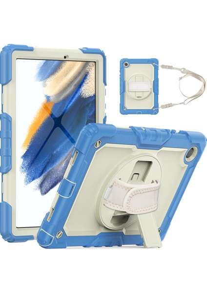 Samsung Galaxy Tab A8 10.5 (2021 2022) Pc Silikon Pet Ekran Koruyucu Döner El Askısı Tablet Kılıfı (Yurt Dışından)