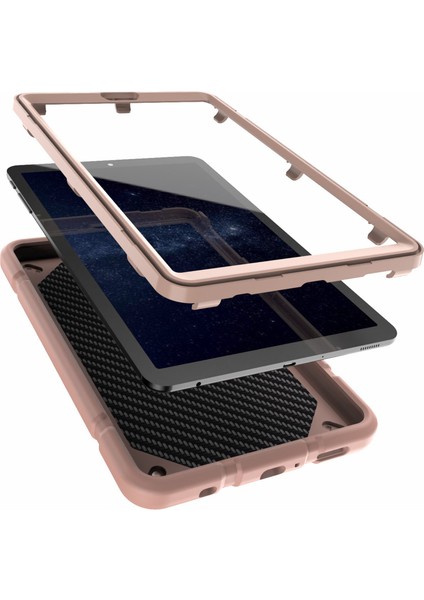 Samsung Galaxy Tab A7 Lite 8.7 Inç Kick Stand Tpu Pc 2'si 1 Arada Çift Katmanlı Koruyucu Tablet Kılıfı (Yurt Dışından)