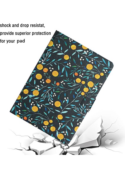 Çiçek Desen Baskı Kartı Tutucu Standı Samsung Galaxy Tab A 8.0 Wi Fi (2019) SM T290 Tablet Kılıfı (Yurt Dışından)