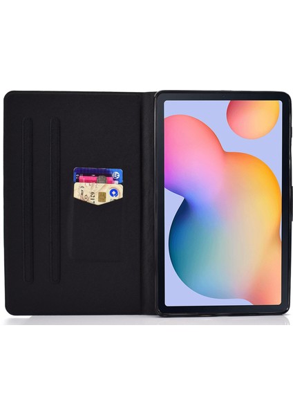 Samsung Galaxy Tab A7 10.4 (2020 2022) T500 T505 Pu Deri Desen Baskı Standı Kedi Tablet Kılıfı (Yurt Dışından) fiyatları